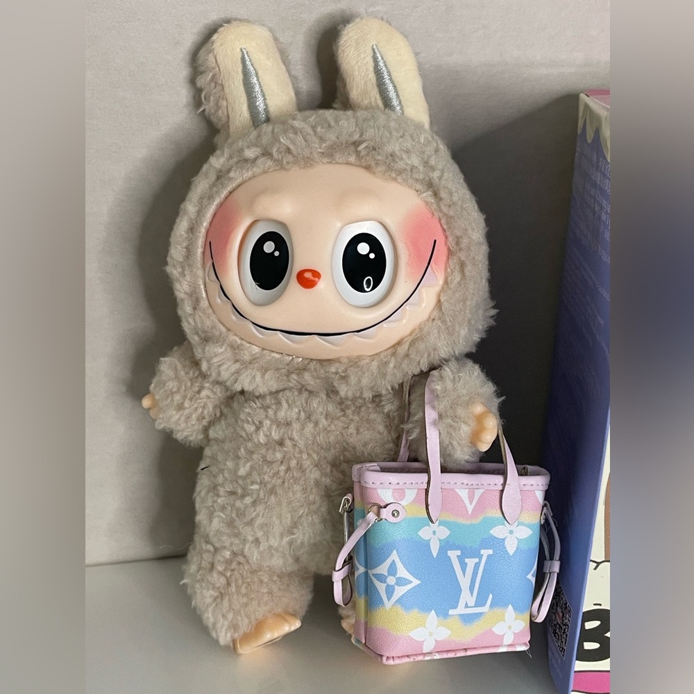 Handmade Labubu Handbag Accessory Rainbow LV Novelty Mini Tote DOLL NOT INCLUDED